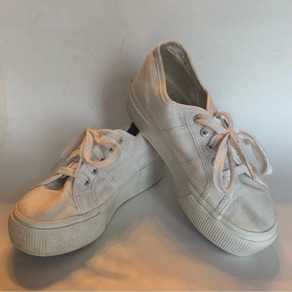 SUPERGA Canvas Platform Sneakers Size 37 6.5 EUC $80
